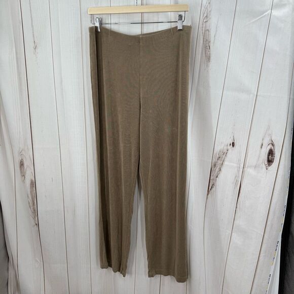 Chico’s Women’s 3 Tan Slinky Stretchy Wide Leg Pants - Picture 1 of 4